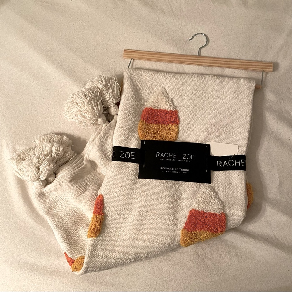RACHEL ZOE Candy Corn Decorative Throw Blanket | HomeGoods